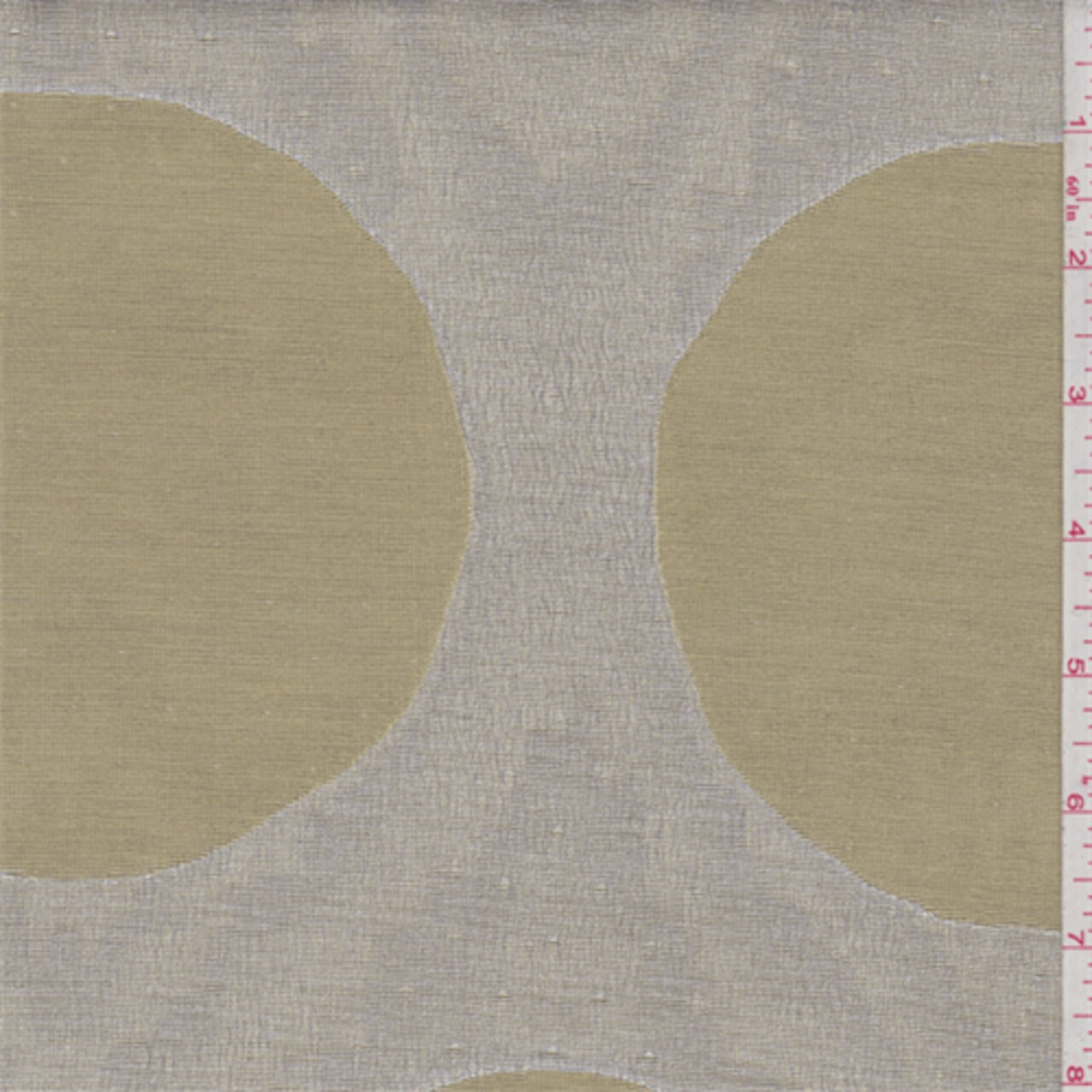 Silver/Gold Belgravia Circle Jacquard Drapery Fabric By the Yard
